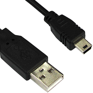 USB Mini 5P 케이블 1M [블랙]